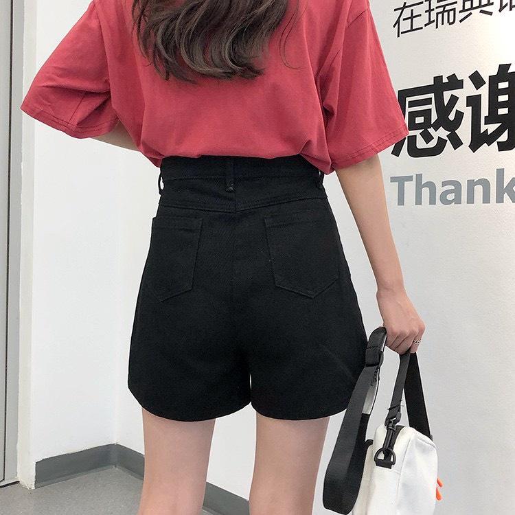 Quần Short Ngố Kaki Nữ Lưng Cao, Ống Rộng Có Bigsize