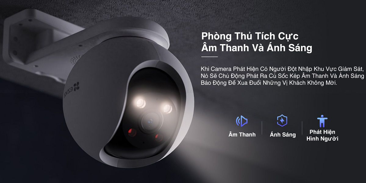 Camera IP WiFi Ngoài Trời EZVIZ H8 3K 5MP - Hàng Chính Hãng