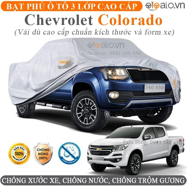 Bạt trùm che phủ xe ô tô Chevrolet Colorado 3 Lớp Cao Cấp Chống Nắng Nóng Chống Nước Chống Cháy Chống Bụi