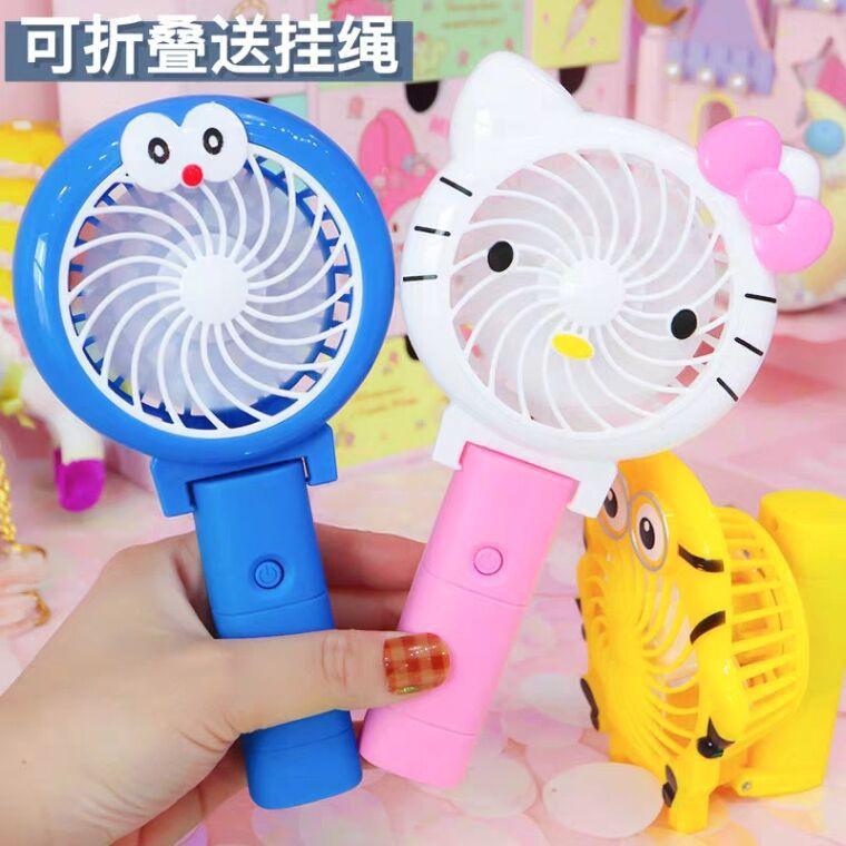 Quạt mini sạc điện 3 tốc độ gió siêu mát hình Doremon dễ thương cho bé - Quạt mini cầm tay gấp gọn tiện lợi - Yumeshop94