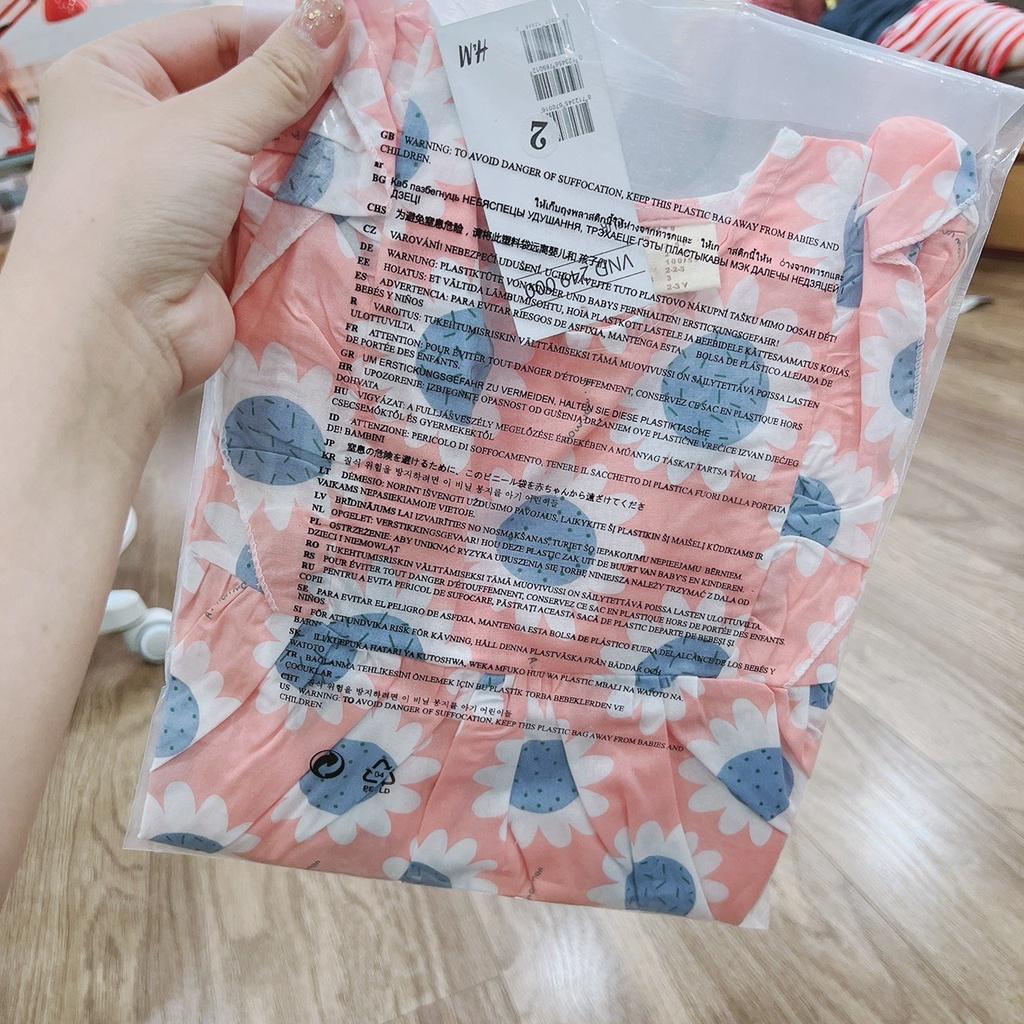 VÁY BÉ GÁI XOÈ HỒNG HOA XANH