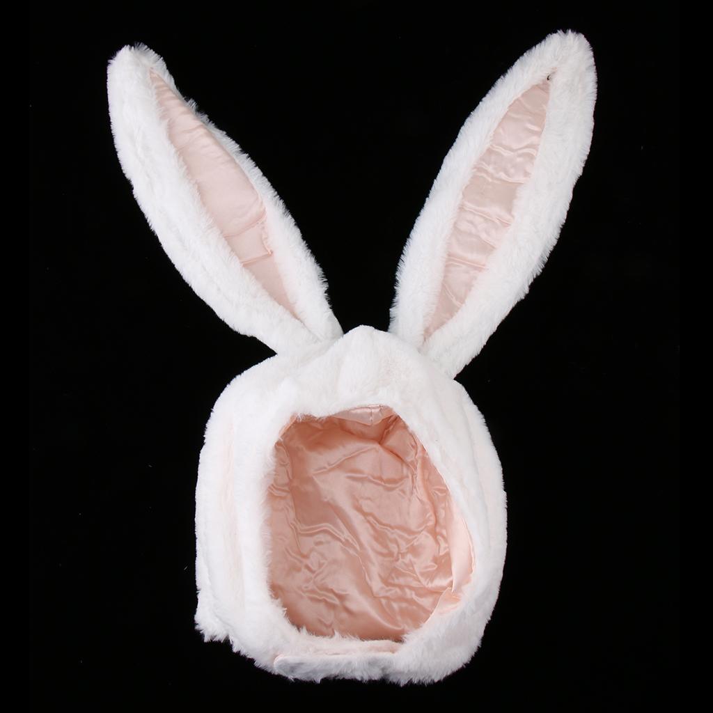 Plush Fun Long Ears Plush Cartoon Rabbit Animal Hat Party Costume Fancy Dress Holiday Photo Prop