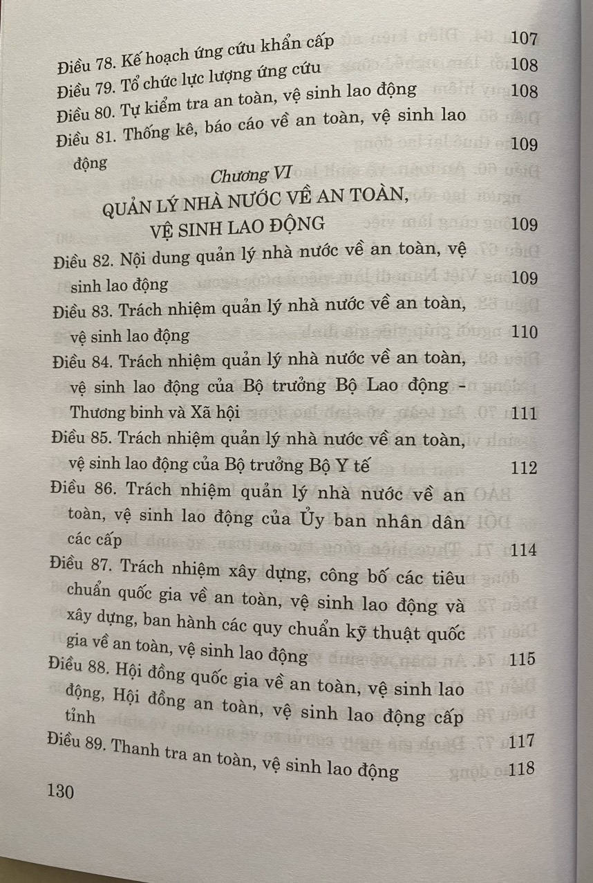 Luật  An Toàn, Vệ Sinh Lao Động ( hiện hành ) 