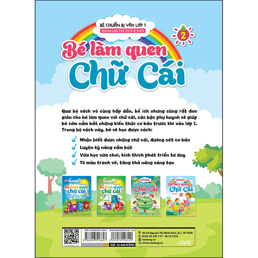 Bé Chuẩn Bị Vào Lớp 1 - Dành Cho Trẻ Từ 5-6 Tuổi - Bé Làm Quen Chữ Cái Tập 2