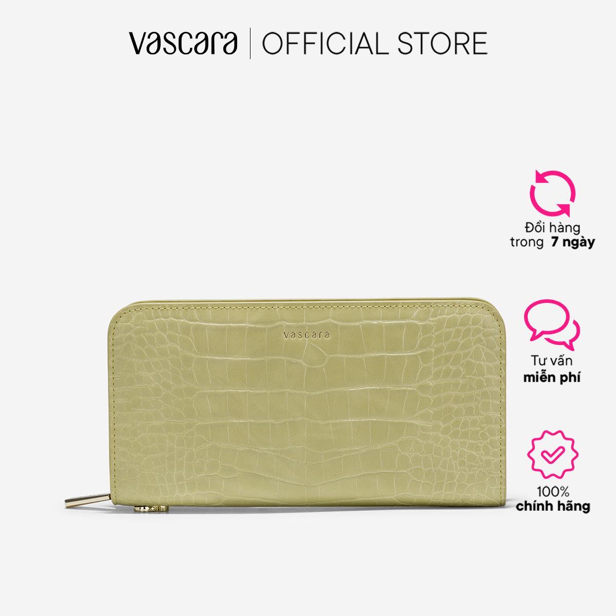 Vascara Ví Cầm Tay Vân Cá Sấu Có Quai Đeo Tay - WAL 0283