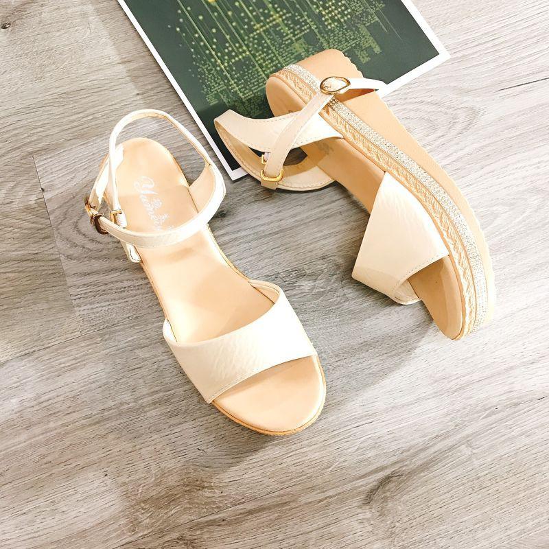 Sandal xuồng thời trang đế viền đá-SD195