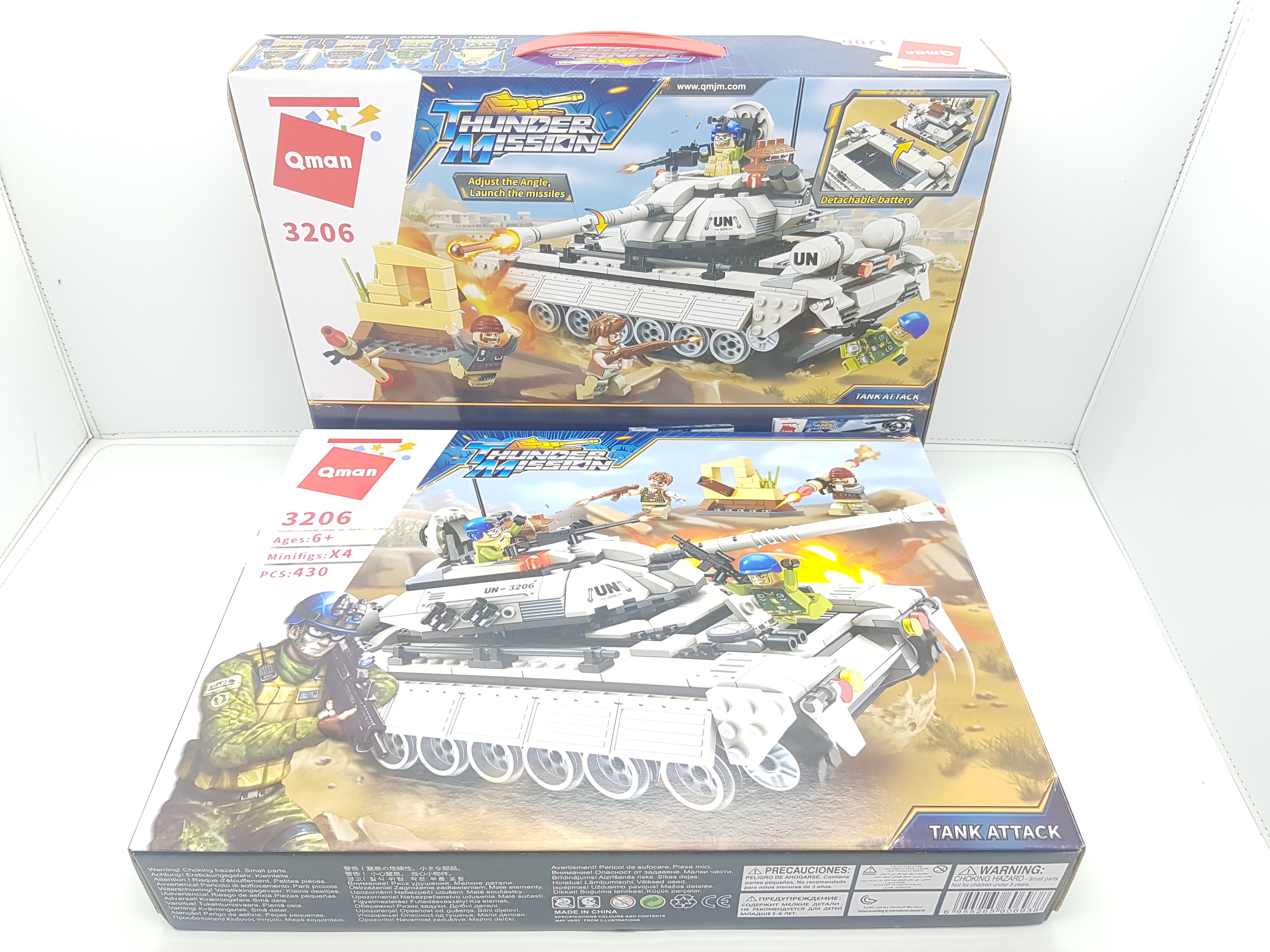 Đồ chơi lắp ghép, xếp hình xe tăng Cuộc tấn công TM3206 QMAN Tank Attack