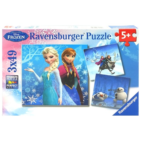 Bộ Xếp Hình Ravensburger Puzzle Frozen Winter Adventures (3 Bộ 49 Mảnh Ghép)