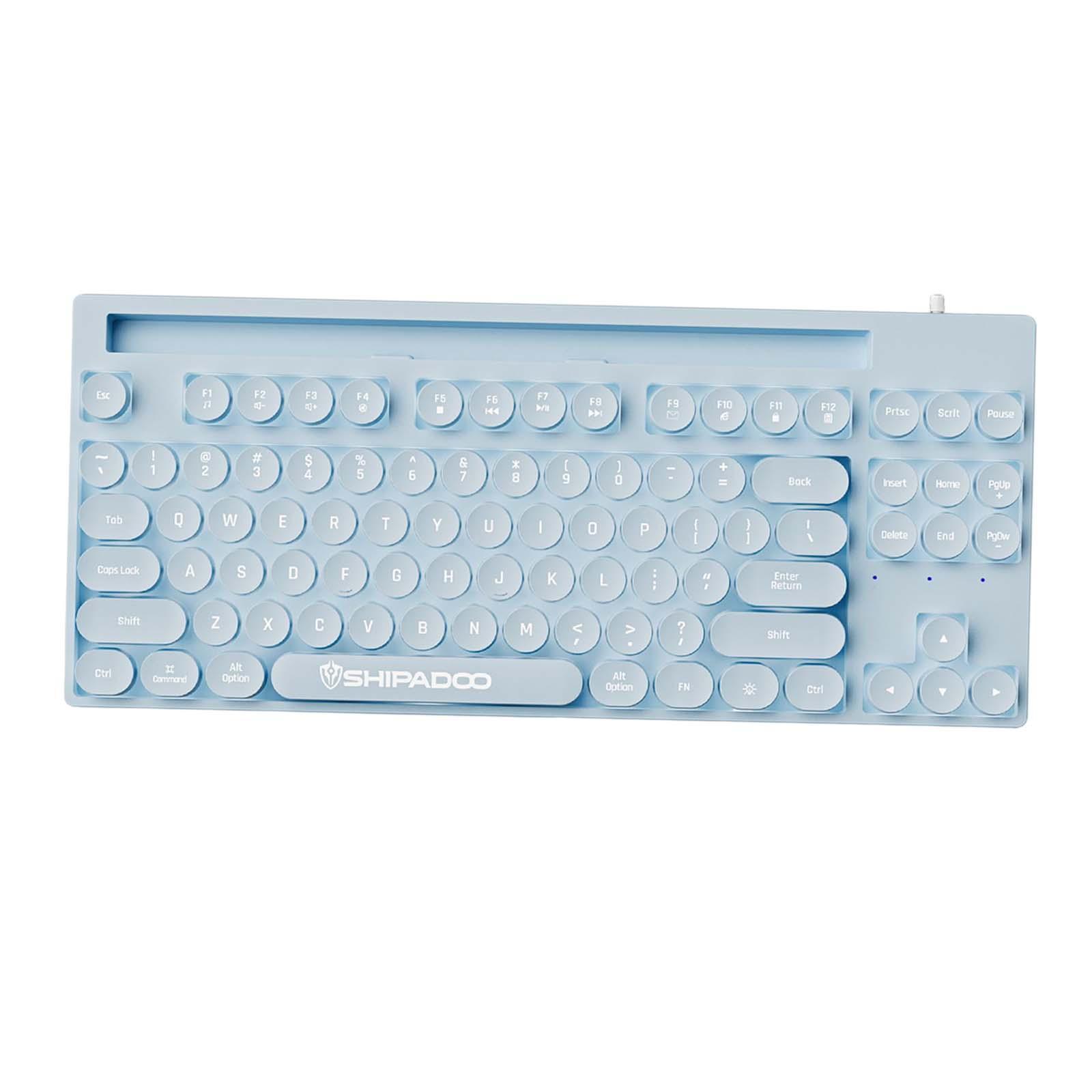 Mechanical Gaming Keyboard Rainbow Backlit for Gamer Office Worker Desktop