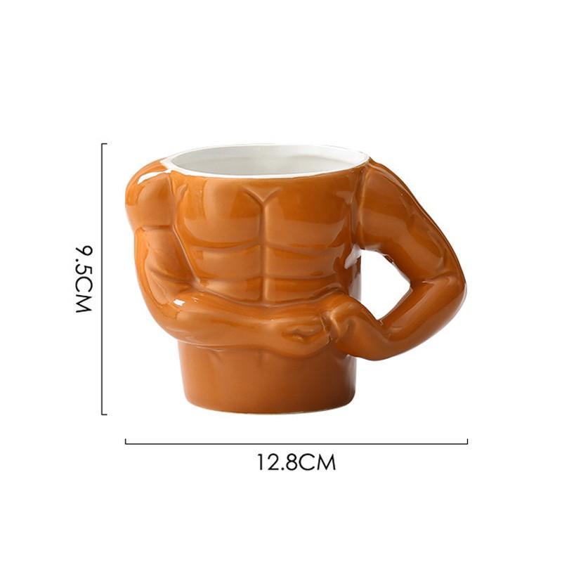 Cốc Sứ Uống Cafe Thể Hình Cơ Bắp 6 Múi Cho GYMER - Quà Tặng Sinh Nhật Bạn Trai Động Lực Tập GYM