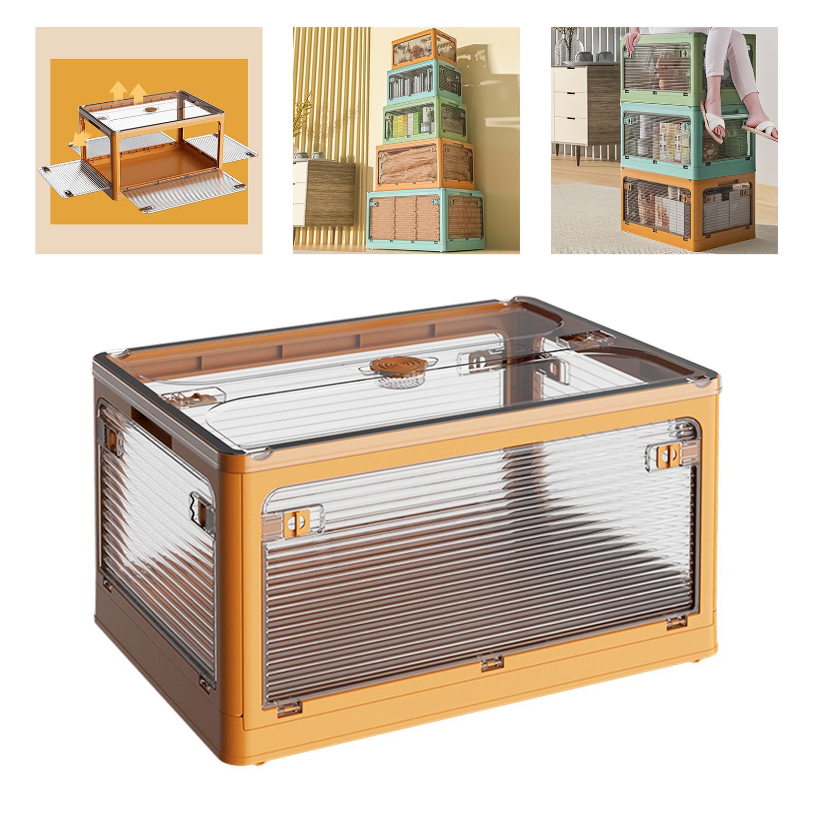 Foldable Storage Box Container Stackable for Office Closet Wardrobe