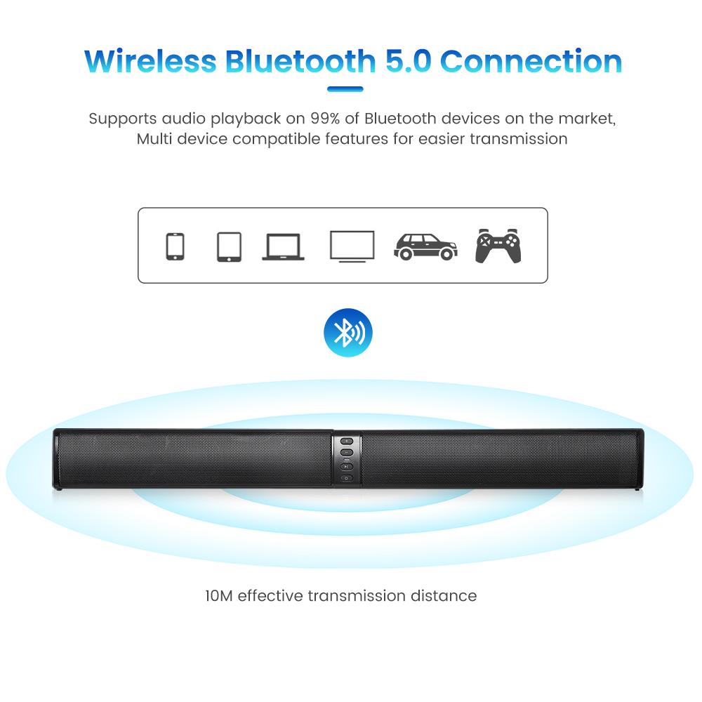 AIYIMA Loa Di Động Bluetooth Âm Thanh 40W Không Dây Vòm Soundbar TV Loa Có Thể Tháo Rời Soundbar PC Với TF FM Đài Phát Thanh USB