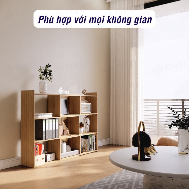 Kệ Trang Trí Nội Thất FIVO FB72, Thiết Kế Hiện Đại 2IN1 Đóng Mở Tùy Thích, Phù Hợp Mọi Không Gian Trong Nhà - 3 Tầng