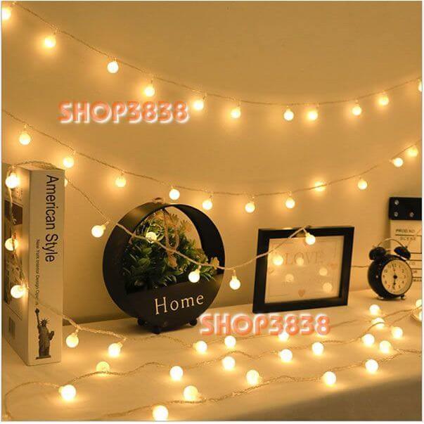 Lựa Nguồn Dây Đèn Led Bi Tròn Dài 6M - 40 Bóng