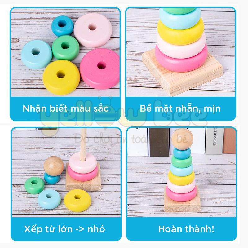 Tháp xếp chồng bằng gỗ