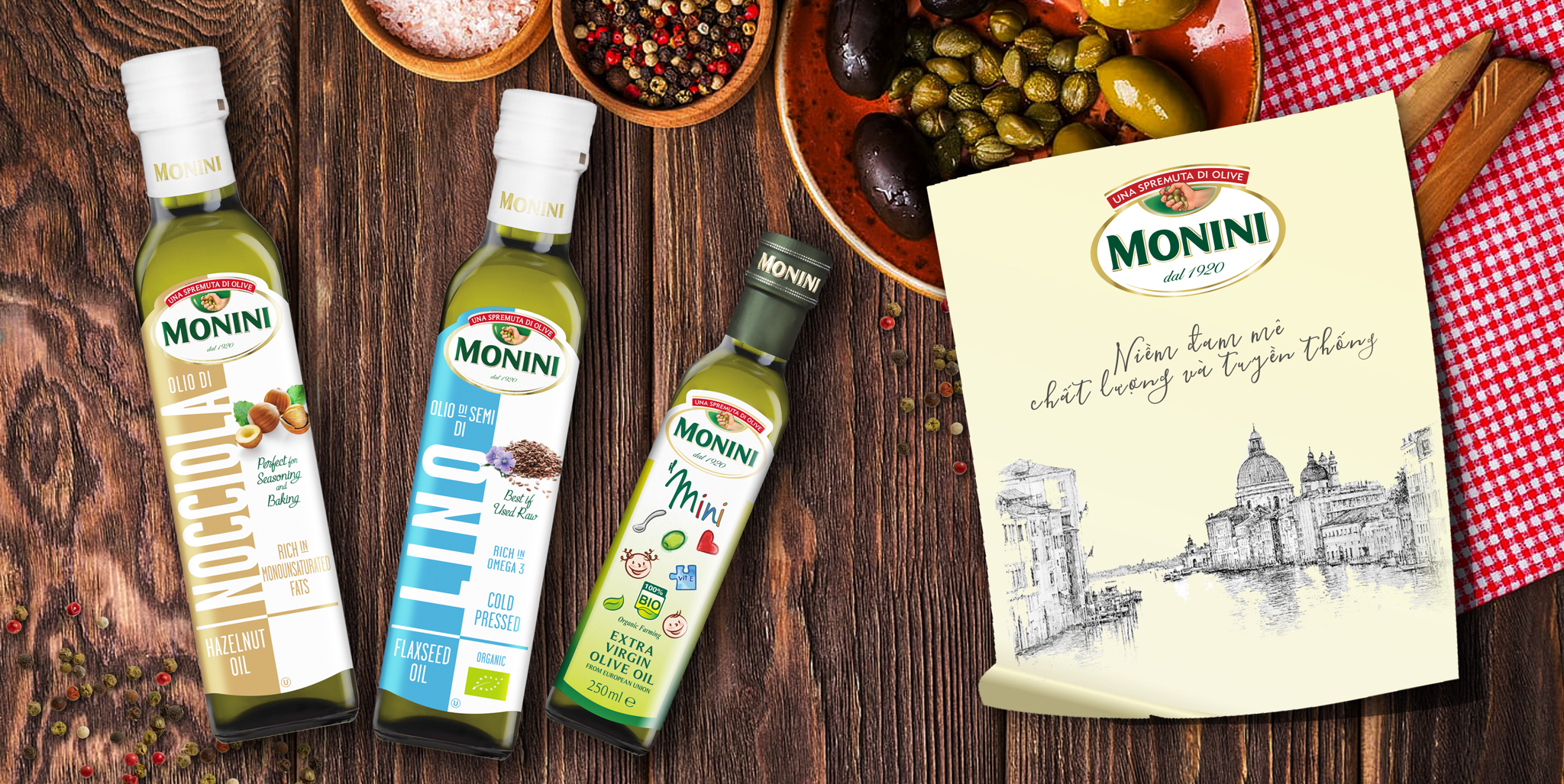 Dầu Oliu Organic Cho Bé Monini 250ml (Italy)