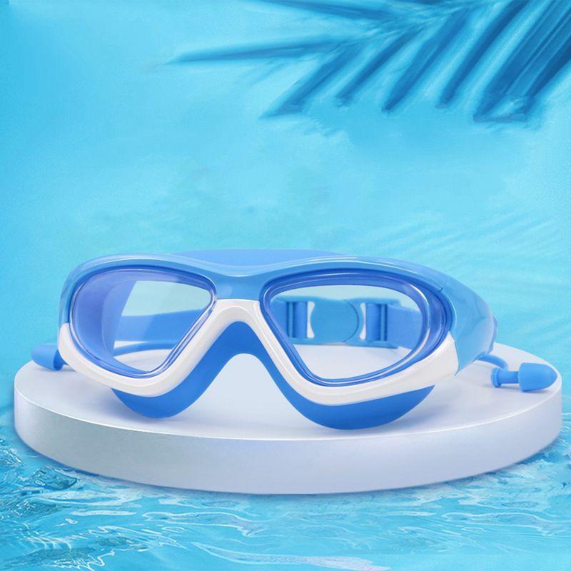 Kính bơi trẻ em, kính lặn, kính bơi cho bé trai, bé gái cao cấp có bịt tai, chống nước Nemo Bikini - KB2 - Xanh dương