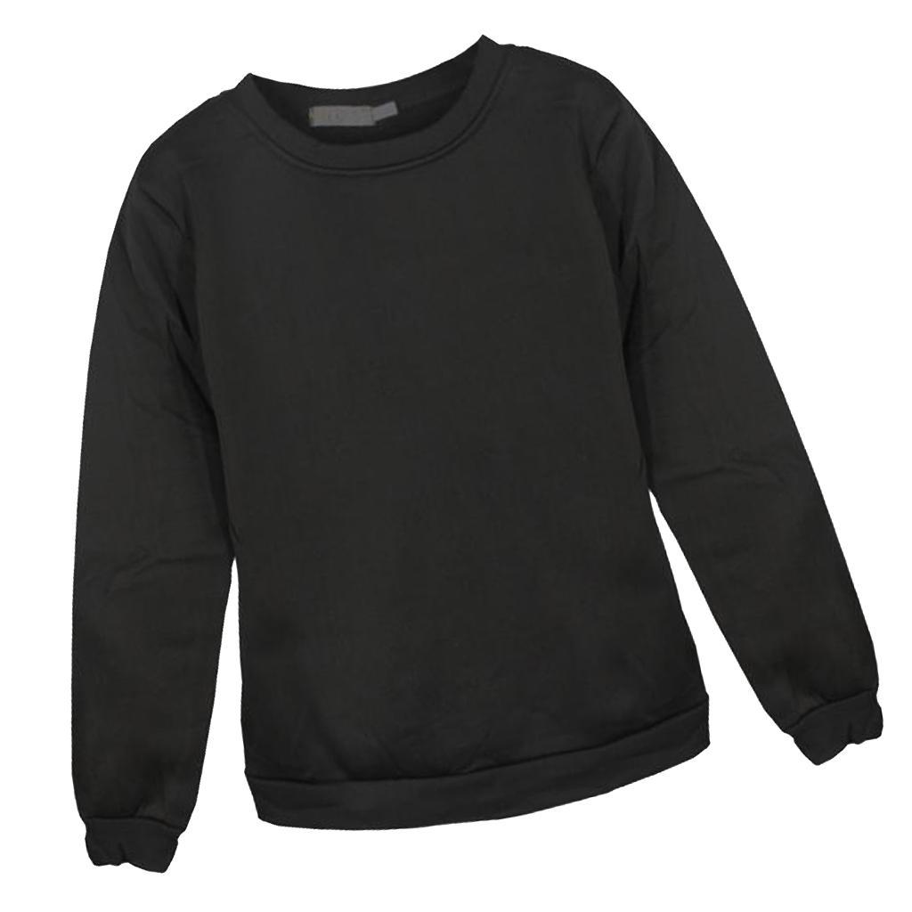 Mens Sweatshirt Plain Fleece Sweat Top Pullover Crew Neck