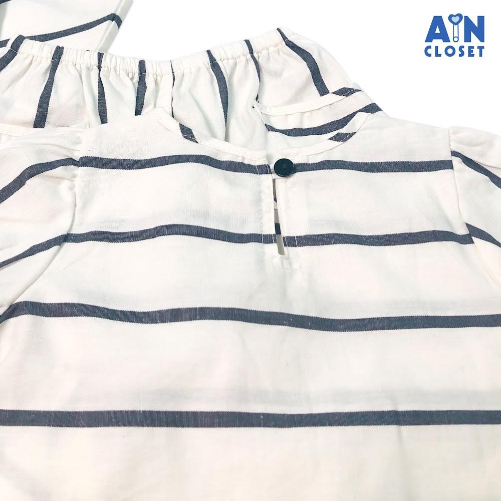 Bộ quần áo lửng cho mẹ họa tiết Sọc xám linen cotton - AICDMESQPMZ0 - AIN Closet