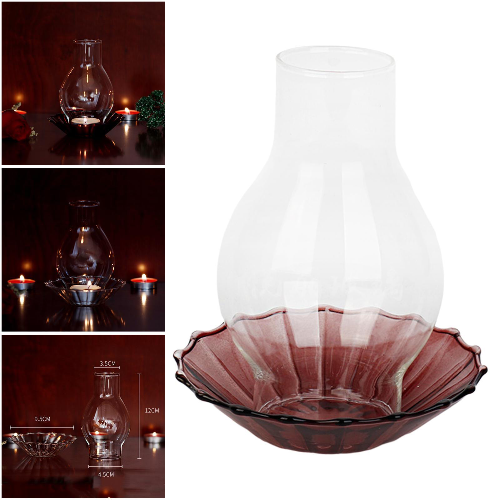Glass Candle Holder Candle  for Home Pillar Votive Tealight Floating Candle Decor