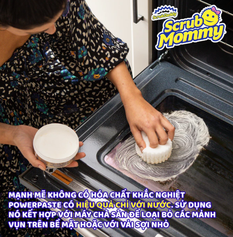 Scrub Daddy - Bộ chất tẩy rửa & làm sạch đa bề mặt gồm Power Paste và bọt biển Scrub Mommy