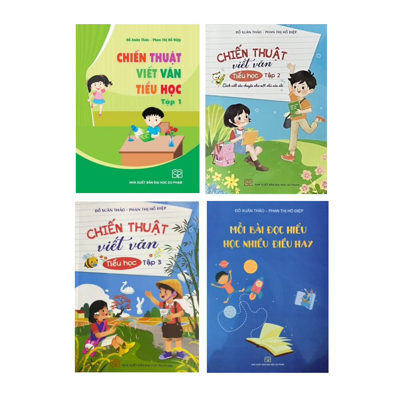 Sách - Combo 4 cuốn Chiến thuật Viết Văn Tiểu Học Mỗi Bài Đọc Hiểu Học Nhiều Điều Hay