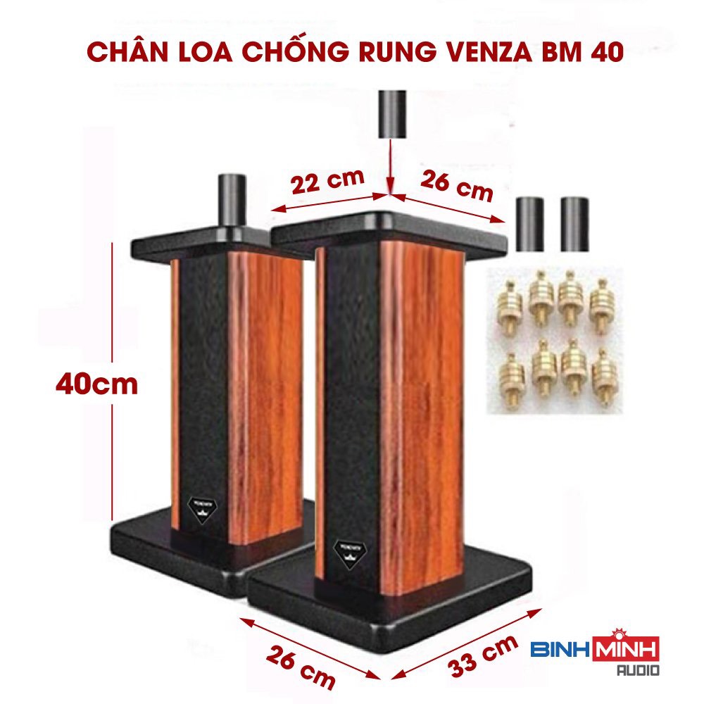 Chân loa gỗ chống rung Venza BM 40 (1 đôi)