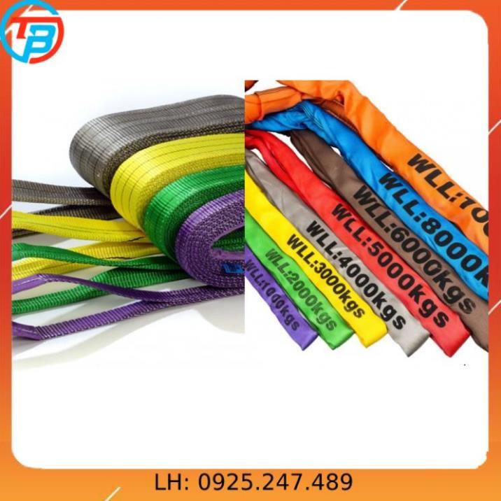 Dây cáp vải cẩu hàng 2 Tấn - bản 50mm - Hệ số 5:1 - 5 Mét CÁP THÉP Thái Bình VinàN