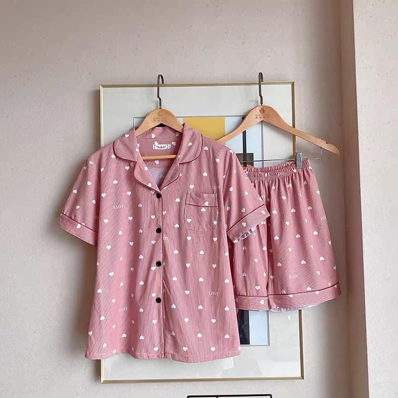 Pijama mặc ở nhà, Bộ Ngủ Nữ cotton ngắn tay nhiều màu BNN03