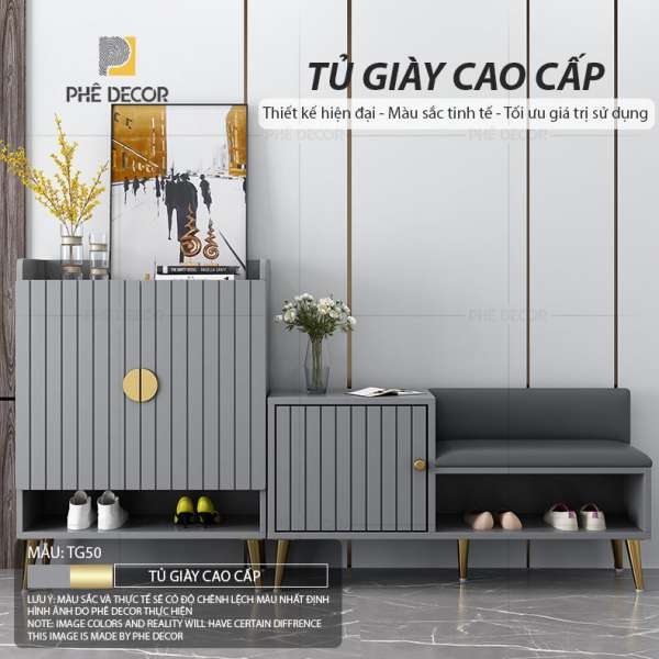 TỦ GIÀY CAO CẤP - TG50 - Dáng ngang 100x30x49