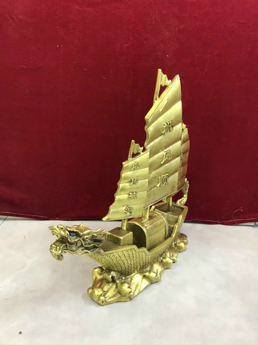 Thuyền buồn ra khơi - Decor trang trí để bàn (kt 27x32x8cm)