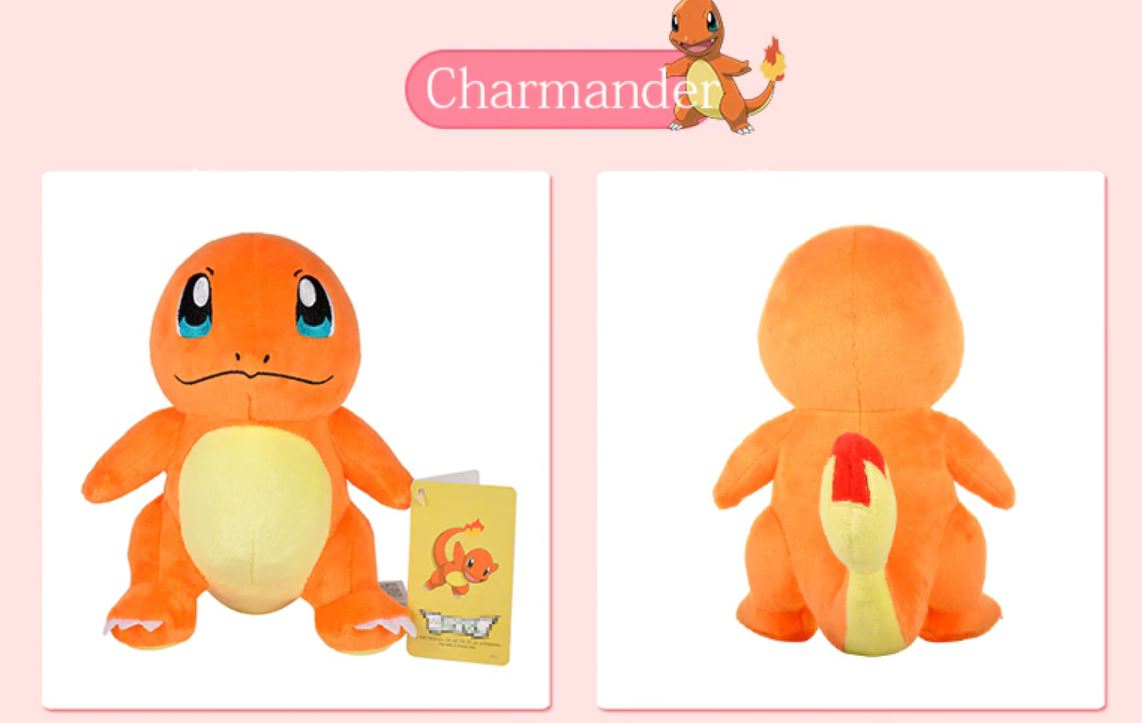 Gấu bông Pokemon Combo 3 Pokemon starter vùng Kanto (Size 25cm)