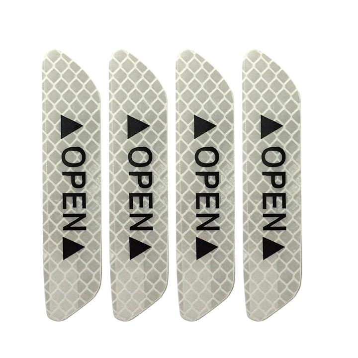 Bộ 04 Decal phản quang OPEN dán cánh cửa ô tô