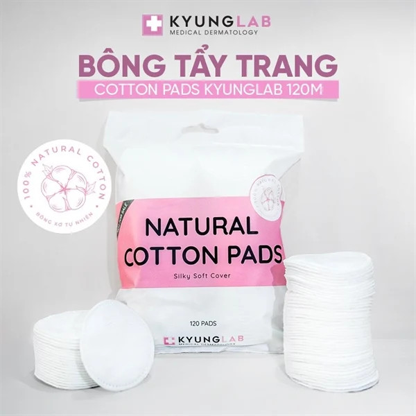 Bông Tẩy Trang Natural Cotton Pads Kyung Lab 120 miếng