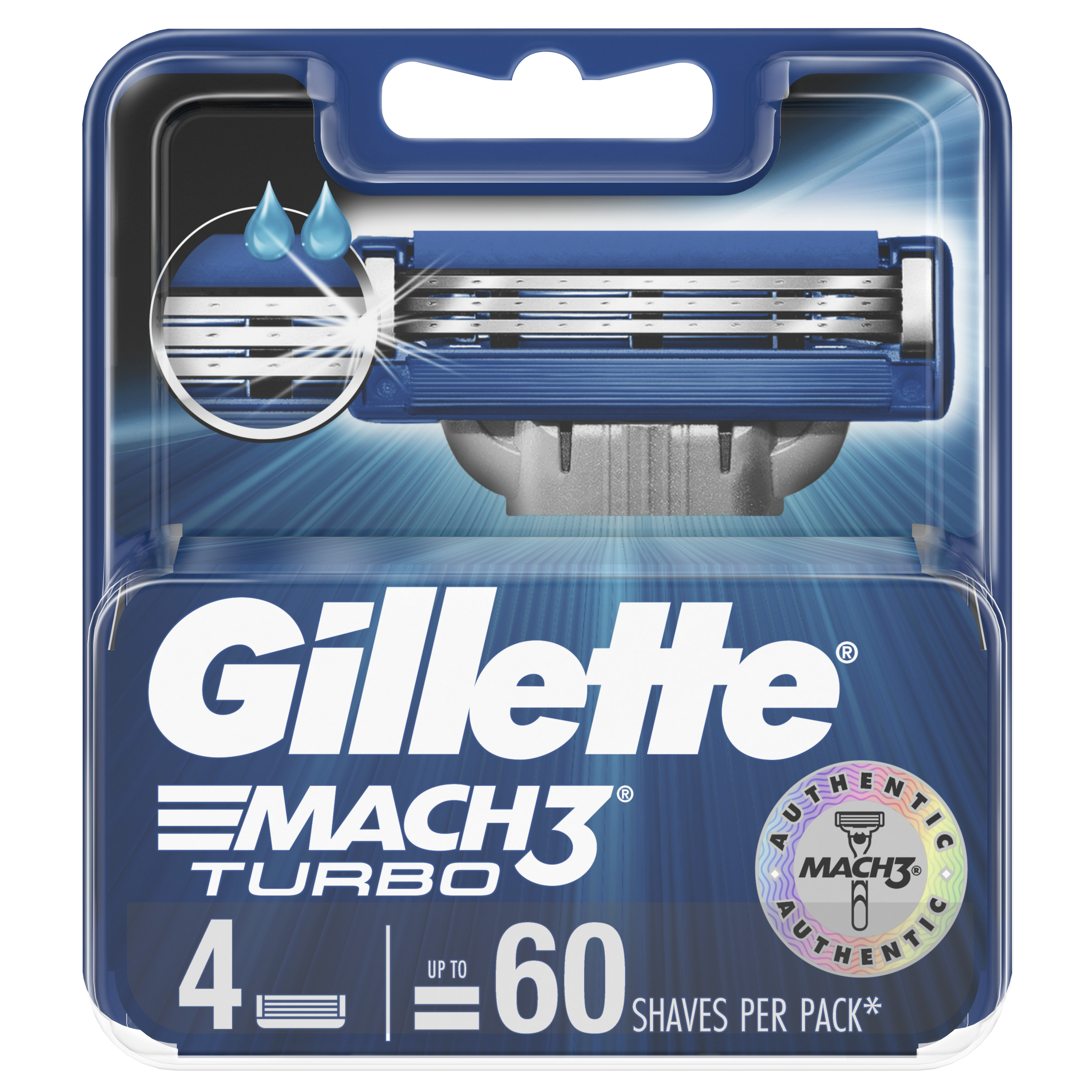 Lưỡi Dao Cạo Gillette Mach 3 Turbo (Hộp 4 Lưỡi)