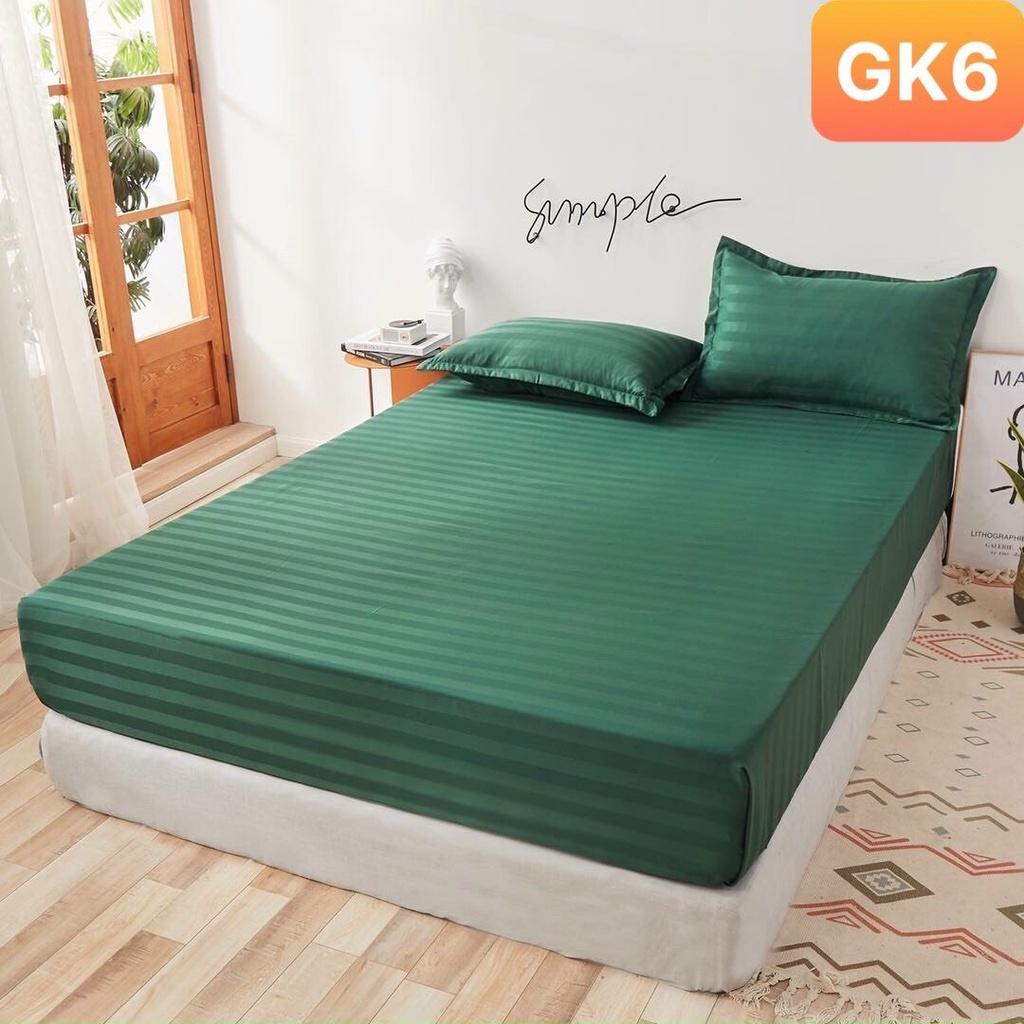 Ga giường và vỏ gối Cotton 3F Khách sạn màu xanh Rêu đủ kích thước 1m2 đến 2m*2m2