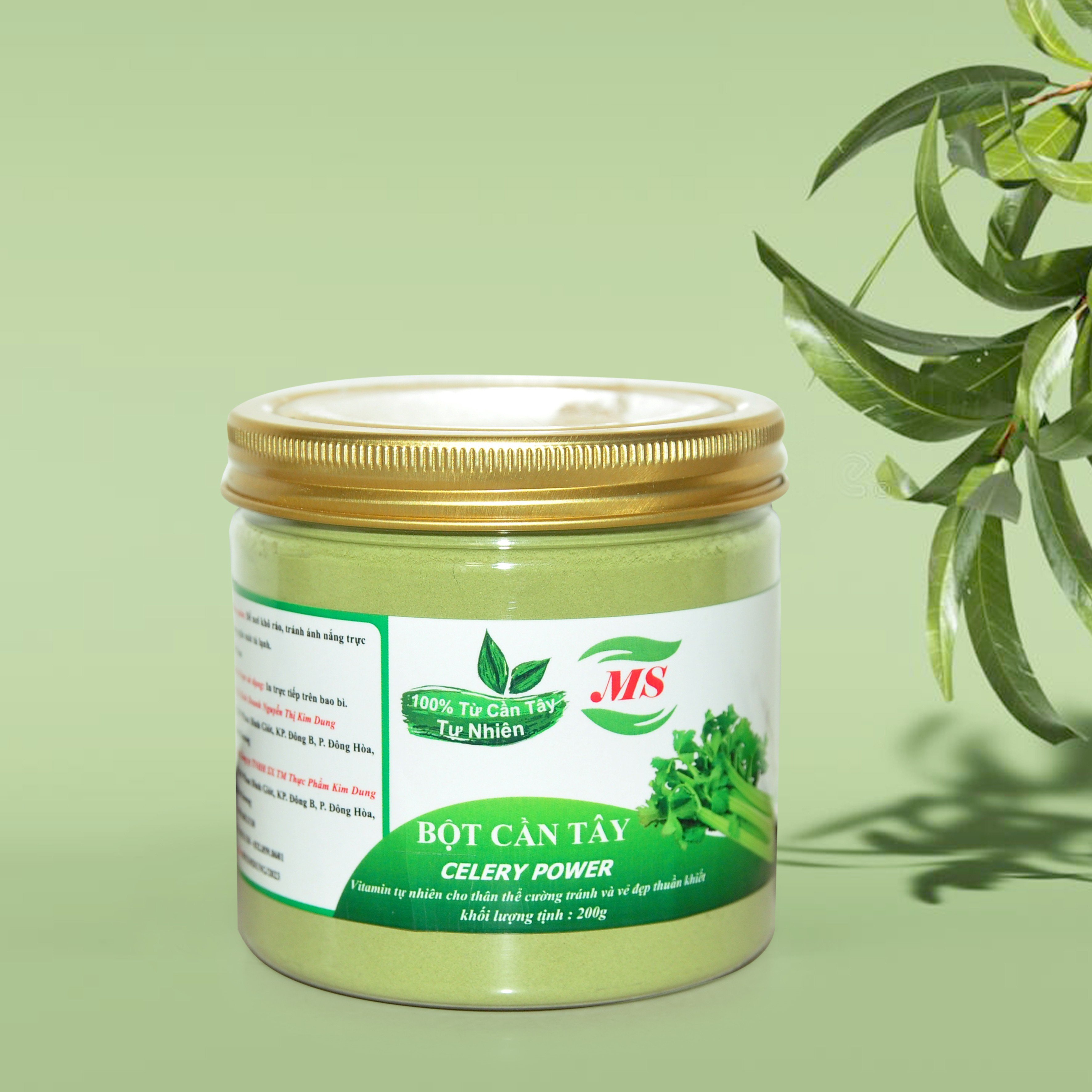 Bột cần tây nguyên chất - Giảm cân, đẹp da & thanh lọc cơ thể - 200g