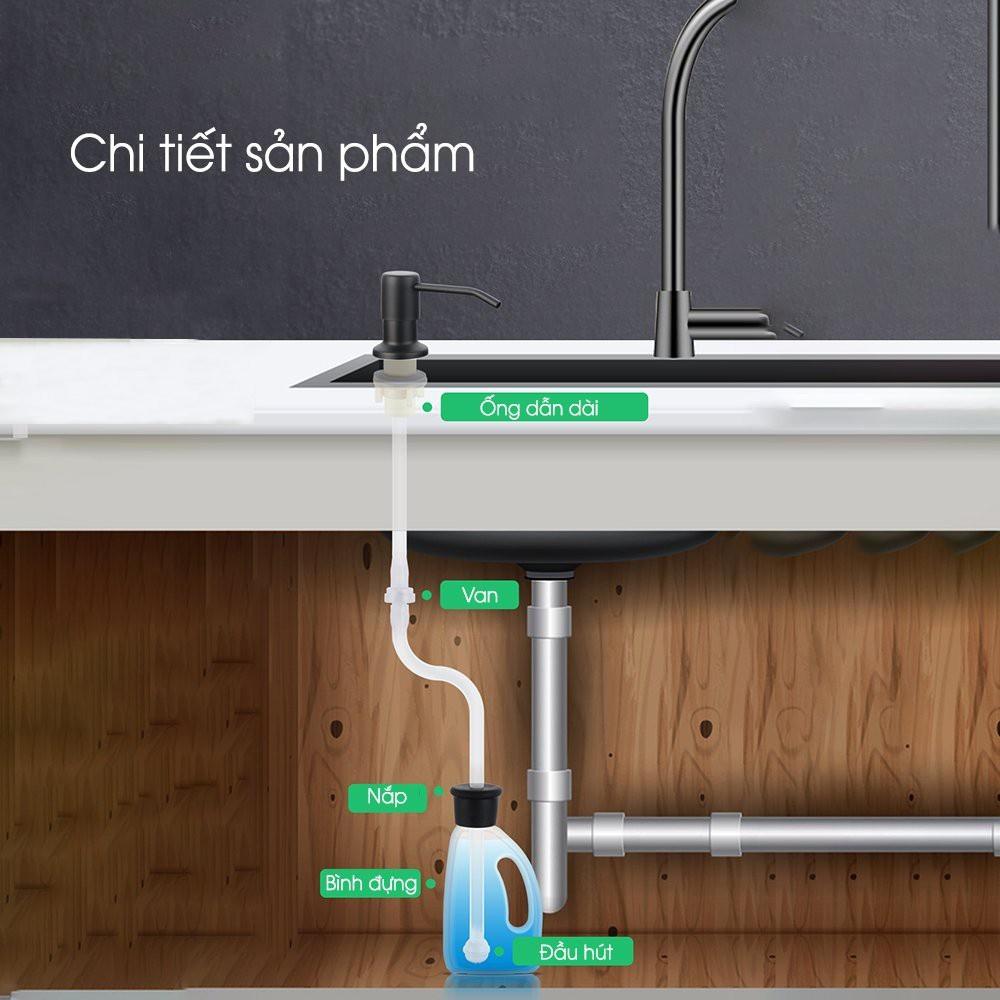 Vòi Bơm Hút Nước Rửa Chén Bồn Rửa Tự Bơm Hút Dầu Rửa Bát với Ống Dẫn Silicon Dài 1,2m Siêu Tiện Lợi