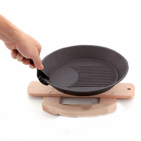 Bộ Chảo Gang Tròn Lòng Sâu Chống Dính Dày Nặng Làm Bò Né Beefsteak Dragon