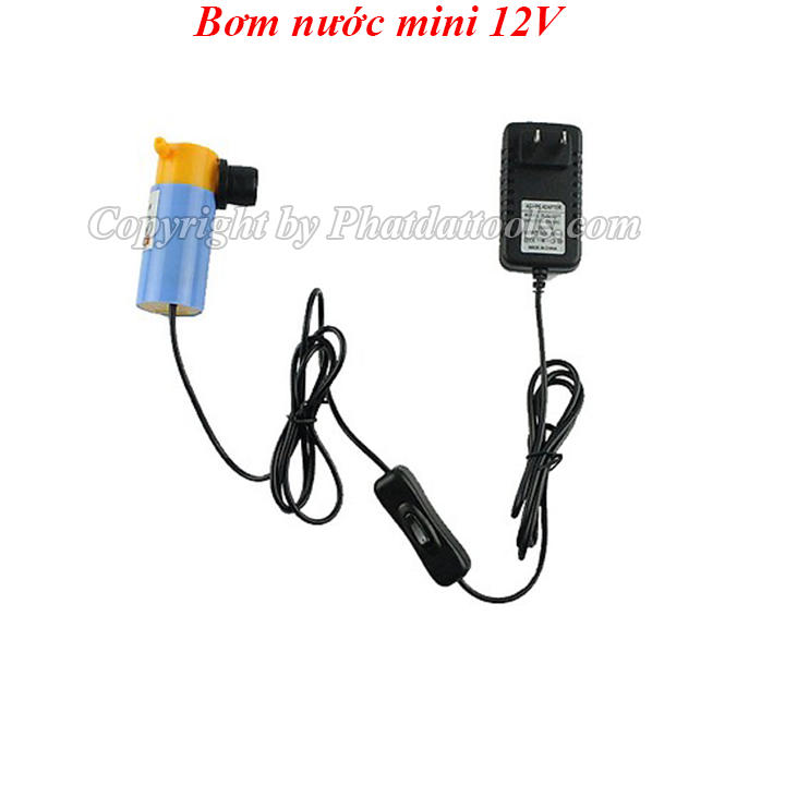 Bơm nước mini 12V cho máy cắt rãnh tường, máy khoan rút lõi-Bơm chìm loại nhỏ