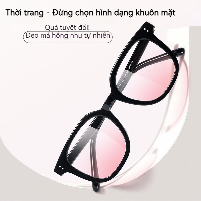 Kính Mắt má hồng Gọng Tròn Trong Suốt Thời Trang Cho Nữ M5 M6