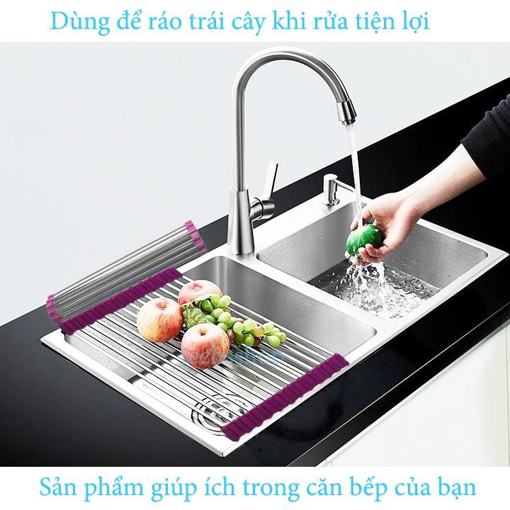 Giá cuộn tròn kê bồn rửa chén - Loại dài 47 cm