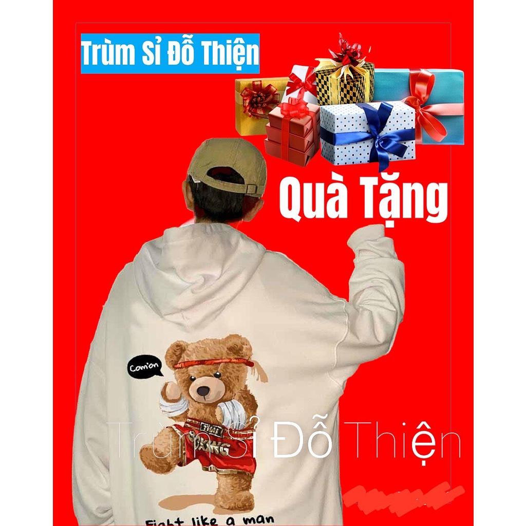 Áo hoodie đôi,áo khoác nỉ,in hình Gấu Com'on siêu đẹp form rộng dành cho nam,nữ mặc mùa thu đông và chống nắng trong Nam