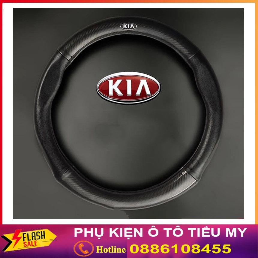 Bọc vô lăng Carbon logo KIA, Mitsubishi Xpander Pajero Attrage Mirage Outlander Jolie Lancer Zinger