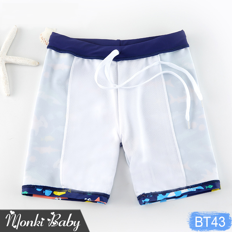 Bộ bơi đẹp cho bé trai vừa và lớn, có size đại đến 48kg, tặng kèm mũ, chất thun bơi lạnh mịn đẹp dày dặn, họa tiết sắc nét phù hợp với bé trai | BT43