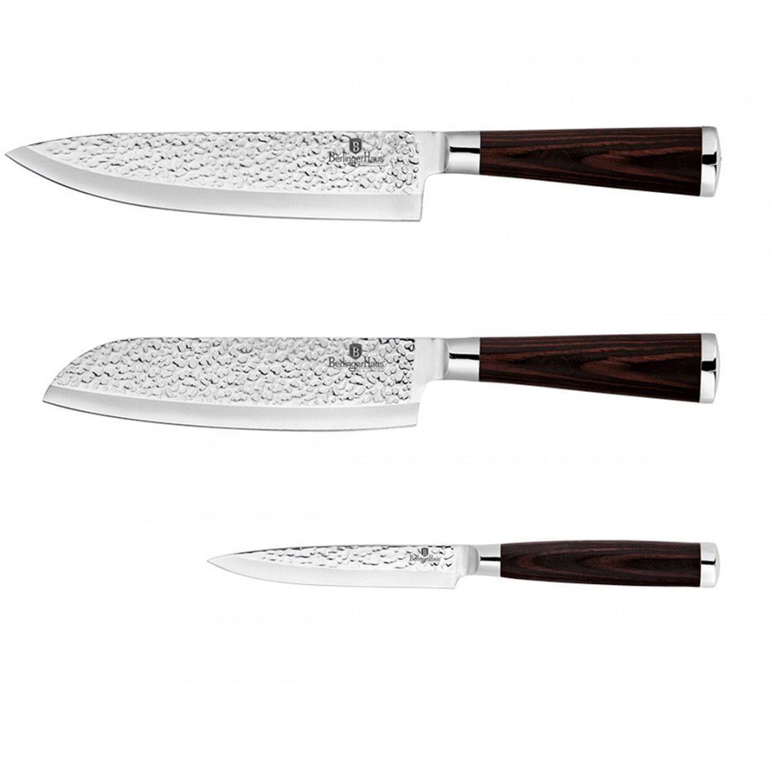 Bộ dao 3 chi tiết Berlinger Haus BH/2486 - chuôi gỗ nâu