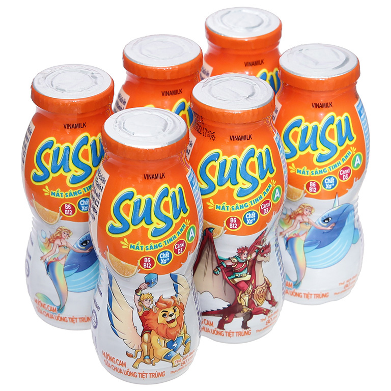 Thùng 48 Chai x 80ml Sữa Chua Uống Vinamilk Susu Hương Cam