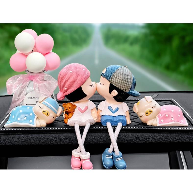 Set decor hạnh phúc trang trí taplo ô tô, taplo xe hơi.- Hoàng Đông Shop
