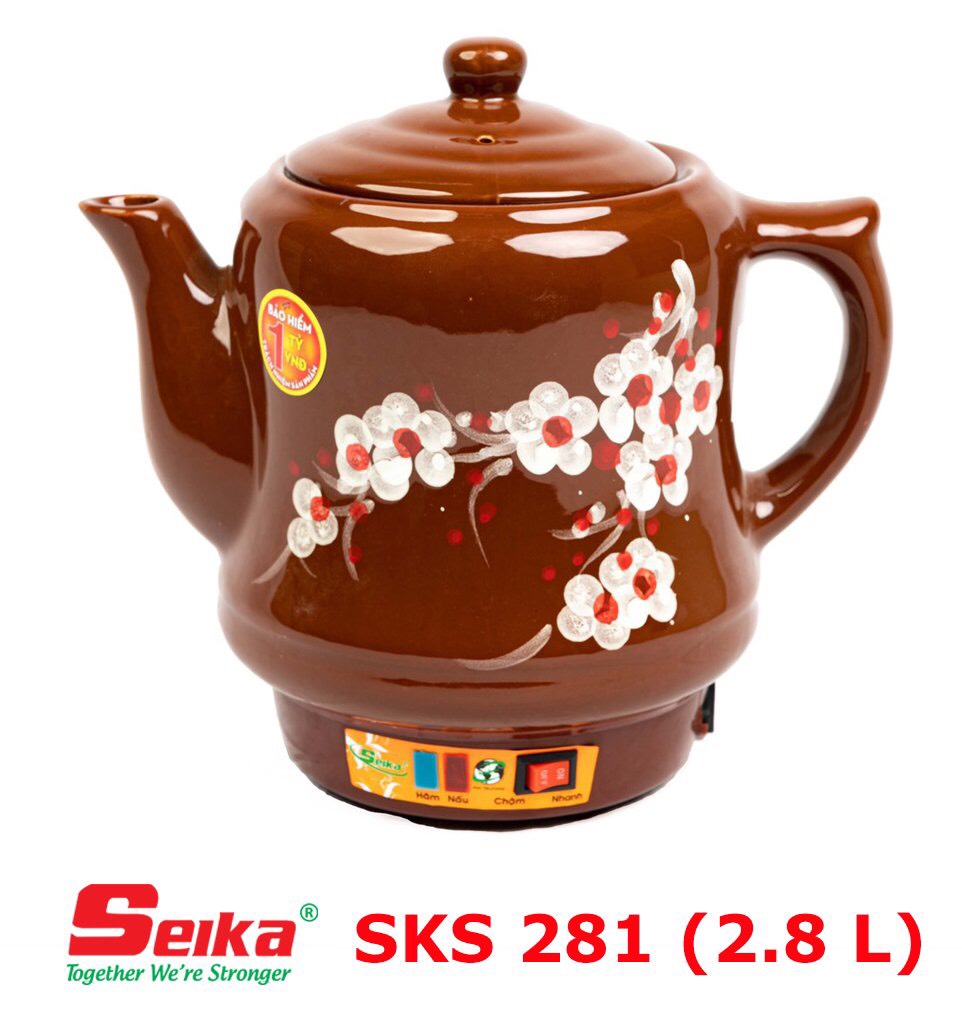 Ấm Sắc Thuốc Seika 2.8L - SKS281 - Hàng chính hãng