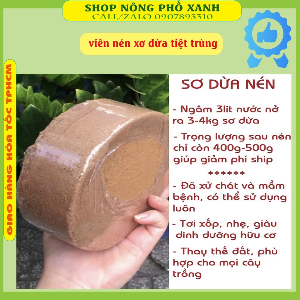 Viên nén hữu cơ mụn sơ dừa bánh lớn tiệt trùng dùng làm giá thể ươm mầm, trộn vào chất trồng bonsai mini